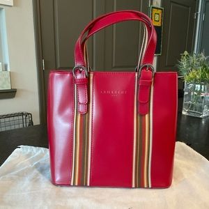 NWT French La Marthe Red Leather Bag